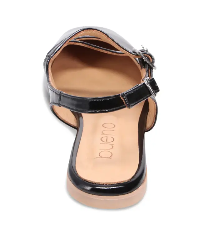 Bueno Estella Slingback Flat Black Patent