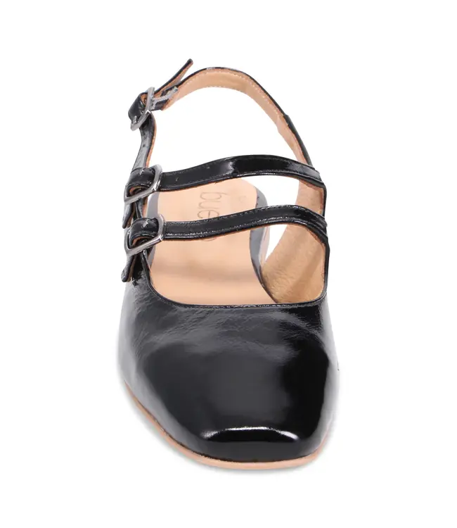Bueno Estella Slingback Flat Black Patent