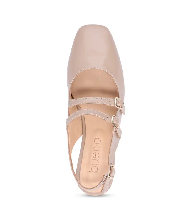 Bueno Estella Slingback Flat Taupe Verni