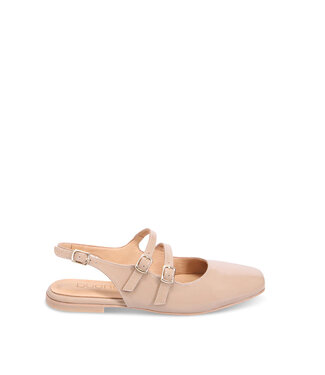 Bueno Estella Slingback Flat Taupe Verni