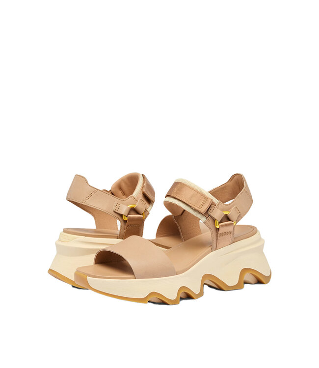 Sorel KINETIC™ Impact Y-Strap High Women's Wedge Sandal Honest Beige/Honey White