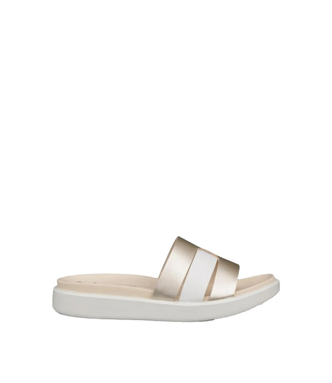 Ecco Flowt Oasis Slide Blanc  / Or