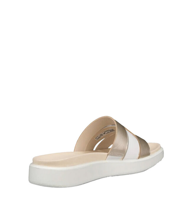Ecco Flowt Oasis Slide Blanc  / Or