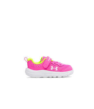 Under Armour Assert 10 AC Infants Rebel Pink / High Vis Yellow / White