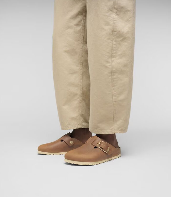 Birkenstock Boston Big Buckle Cognac Cuir Huilé