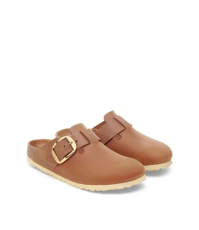 Birkenstock Boston Big Buckle Cognac Oiled Leather