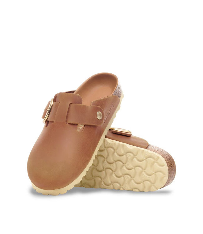 Birkenstock Boston Big Buckle Cognac Oiled Leather