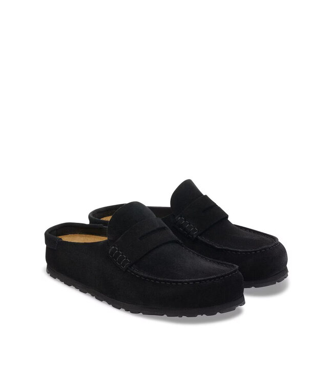 Birkenstock Naples Wrapped Black Suede