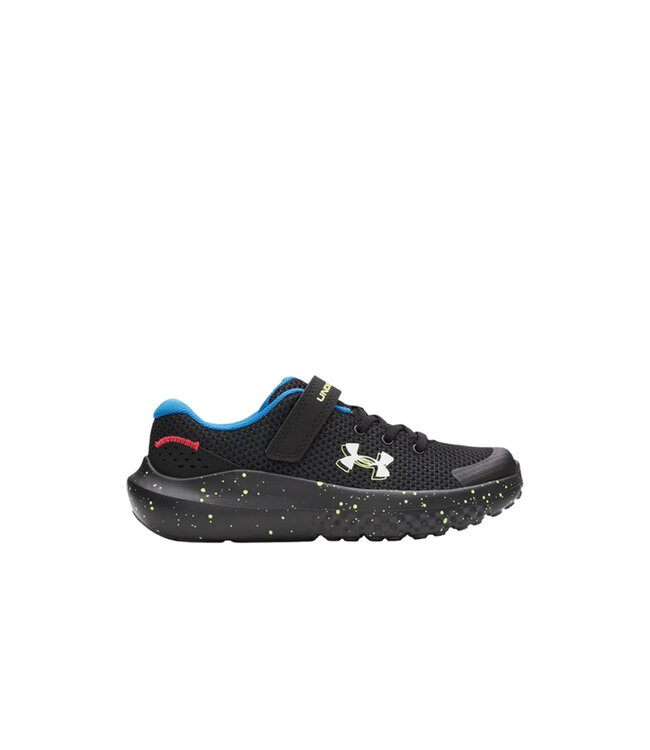 Under Armour Kid's - Surge 4 AC Black / High Vis Yellow / White