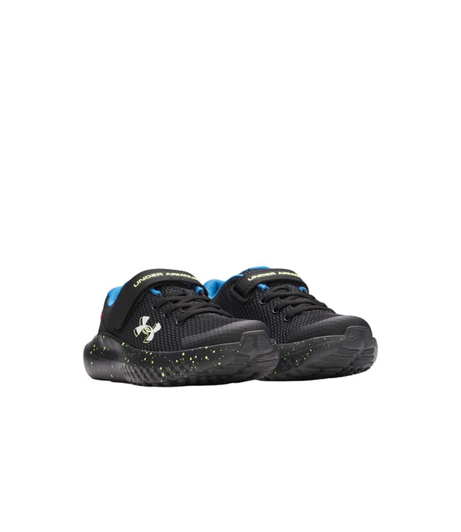 Under Armour Kid's - Surge 4 AC Black / High Vis Yellow / White