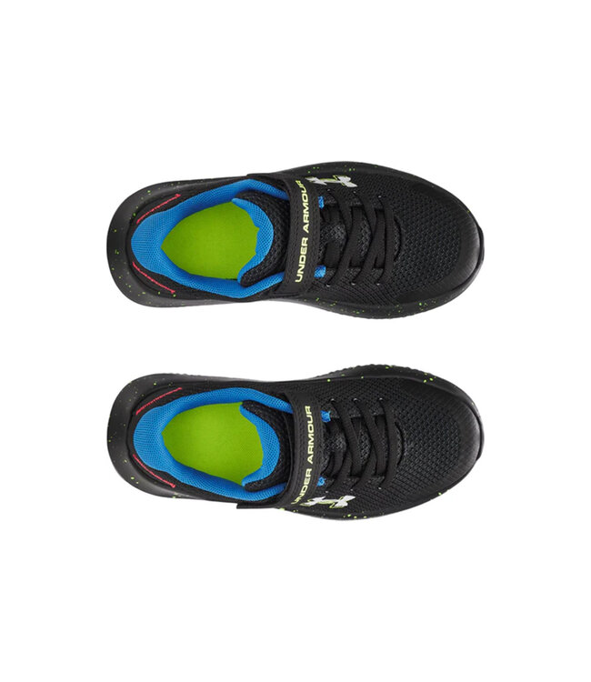 Under Armour Kid's - Surge 4 AC Black / High Vis Yellow / White