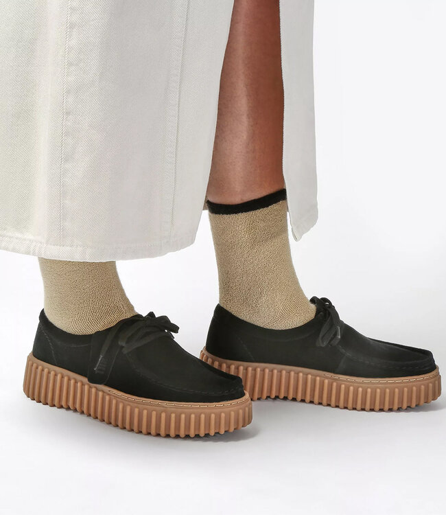 Clarks Torhill Bee Black Suede