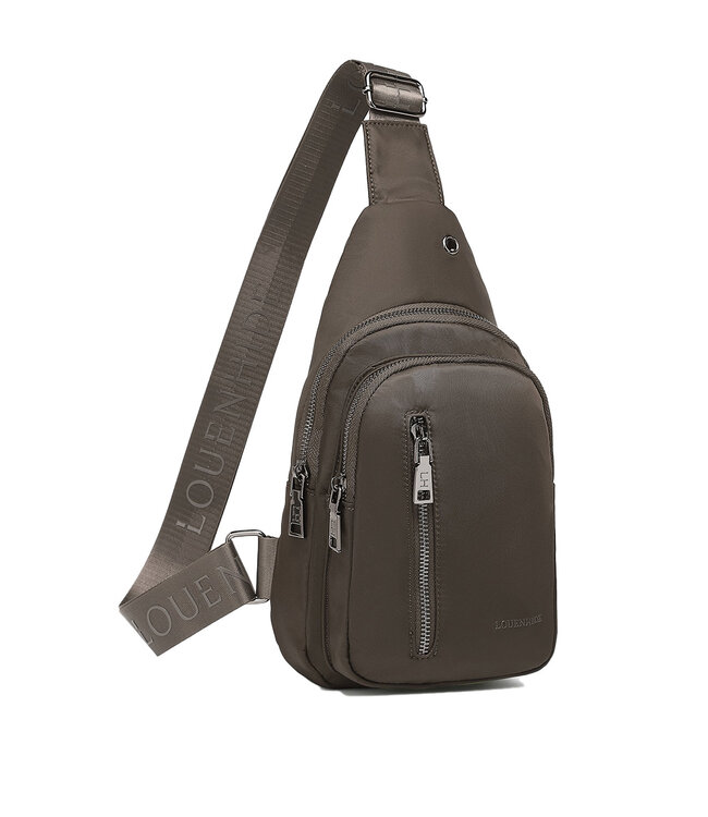 Louenhide Boyd Nylon Sling Bag Chocolate