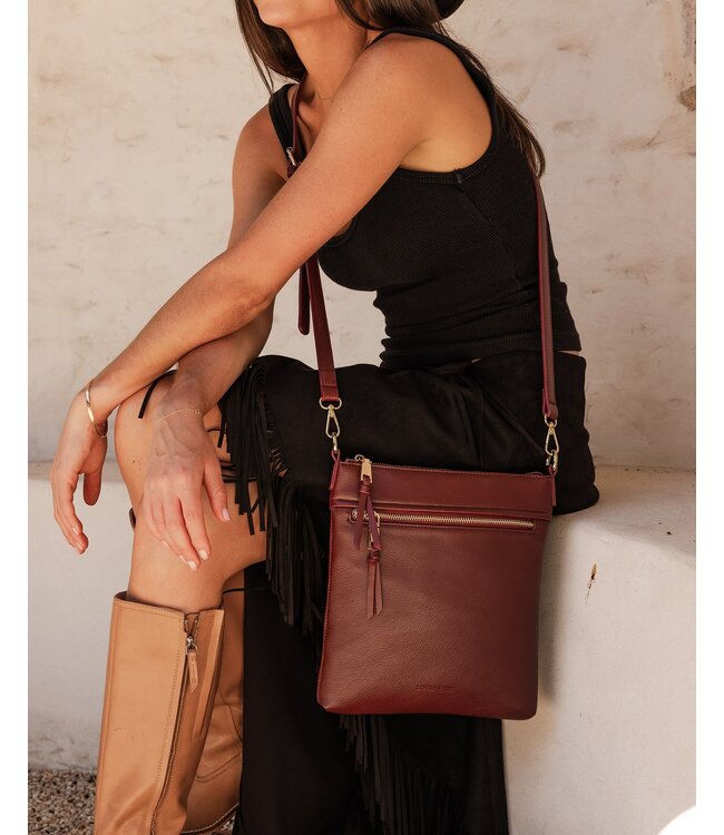 Louenhide Cressida Crossbody Bag Burgundy