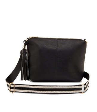 Louenhide Daisy Stripe  Crossbody  Bag Black