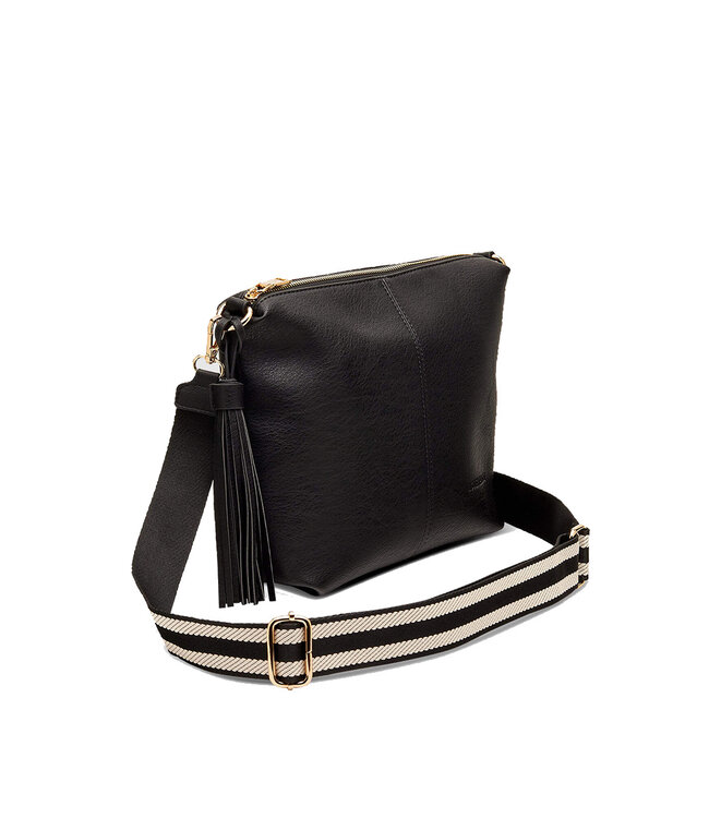 Louenhide Daisy Stripe  Crossbody  Bag Black