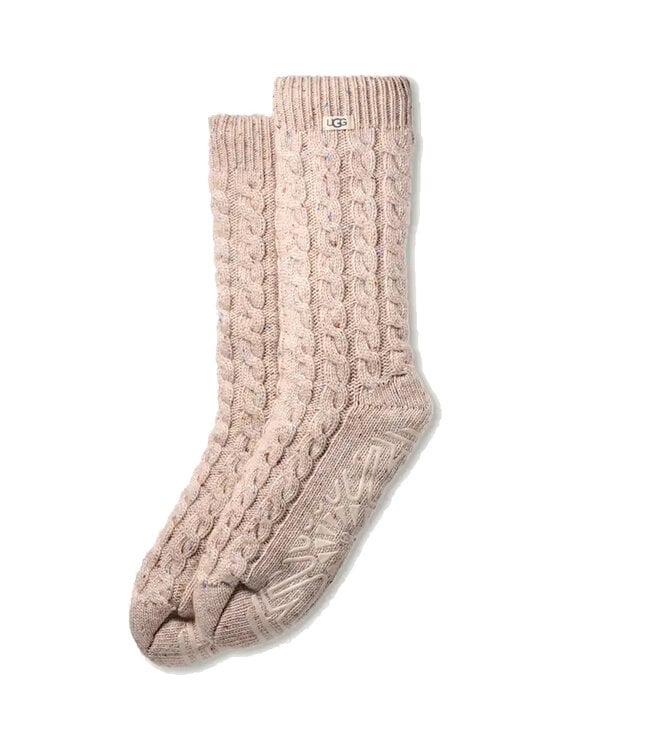 UGG Women's - Elowyn Cable Knit Fleece Lined Sock Cream Confetti