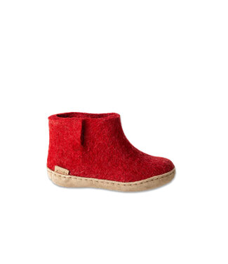 Glerups Kids Boots Leather Sole Red