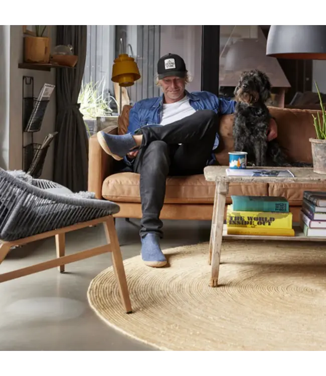 Glerups Boot Leather Sole Blue Denim