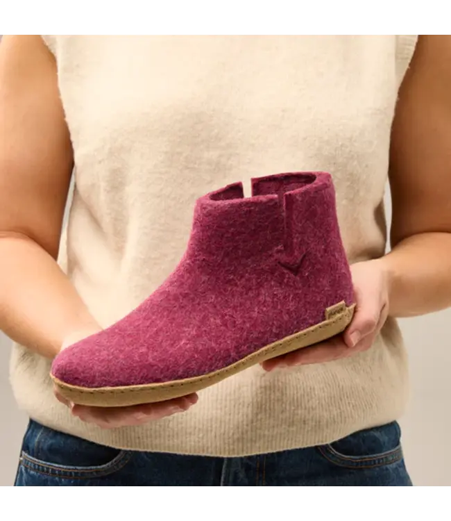 Glerups Boots Leather Sole Cranberry