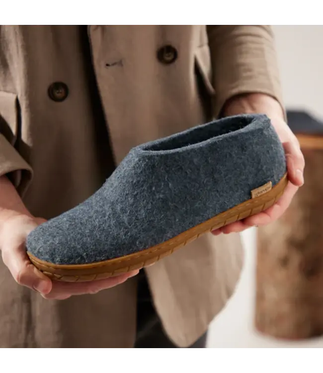 Glerups Shoes Rubber Sole Blue Denim