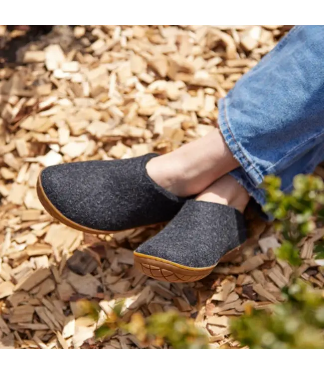 Glerups Shoes Rubber Sole Charcoal