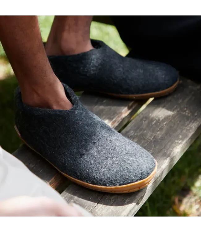 Glerups Shoes Rubber Sole Charcoal