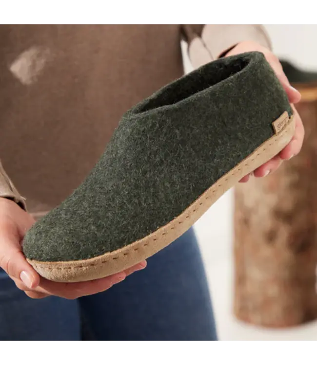 Glerups Shoes Leather Sole Forest Green