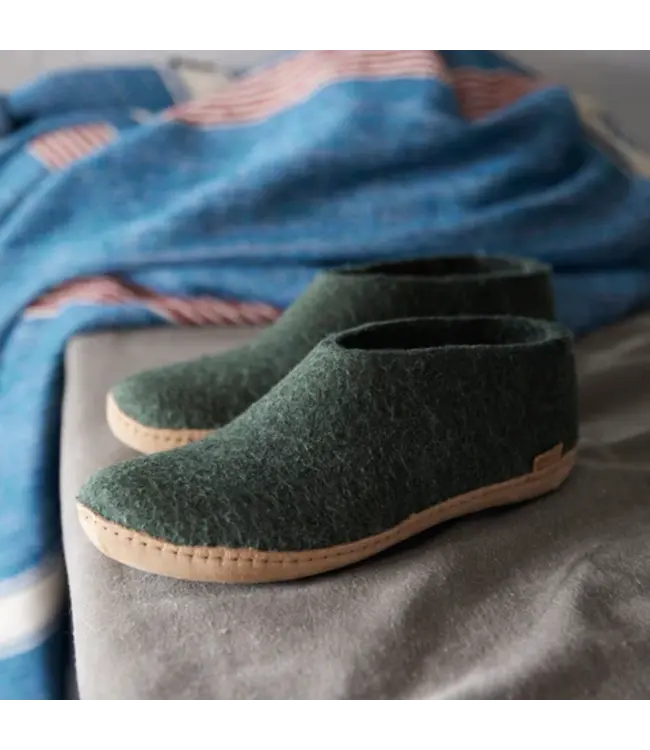 Glerups Shoes Leather Sole Forest Green