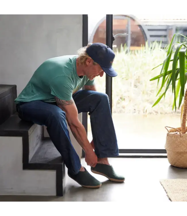 Glerups Shoes Leather Sole Forest Green