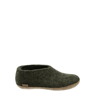 Glerups Shoes Leather Sole Forest Green
