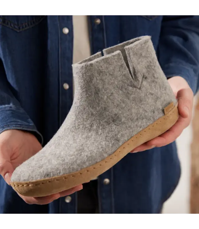 Glerups Bottillon Semelle Cuir Gris