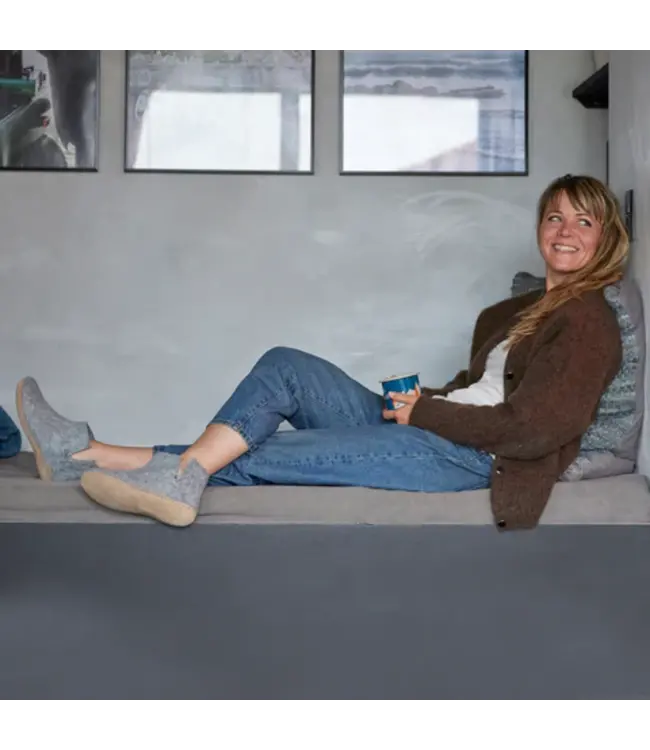 Glerups Bottillon Semelle Cuir Gris