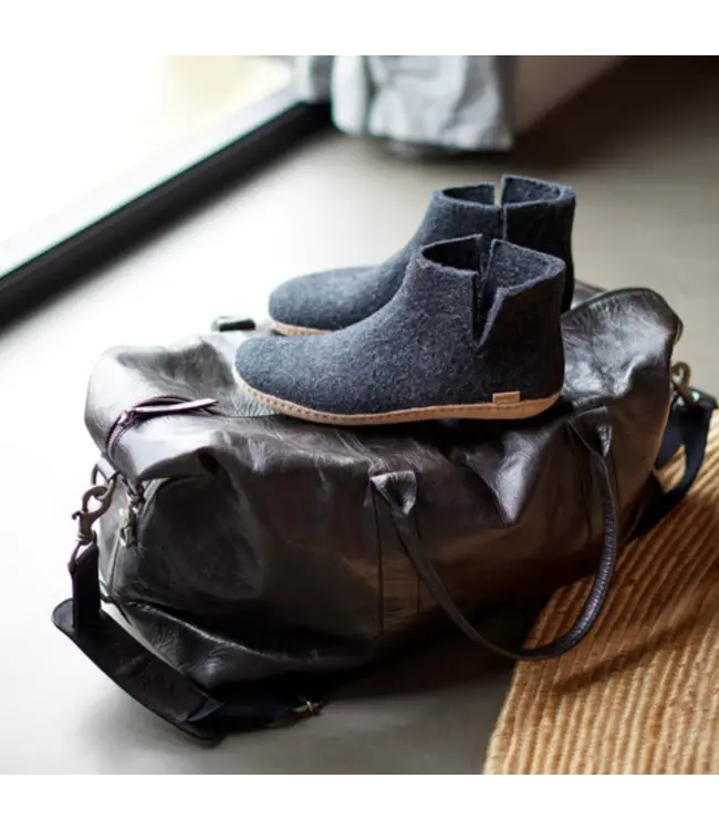 Glerups Boots Leather Sole Black