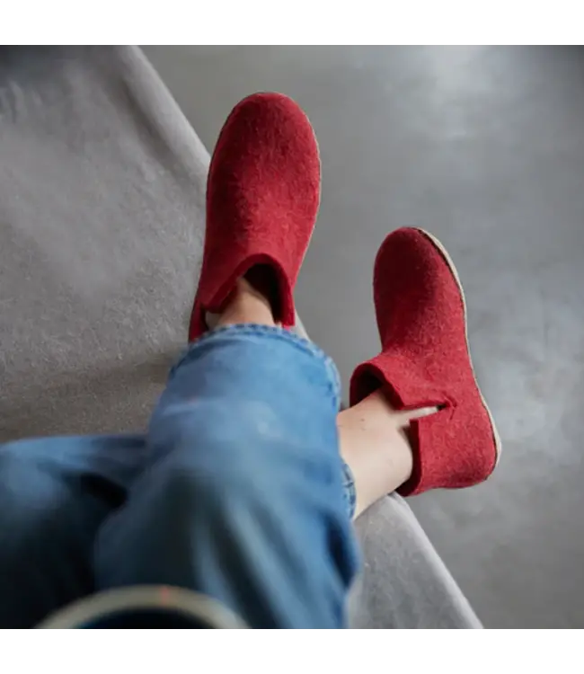 Glerups Bottillon Semelle Cuir Rouge