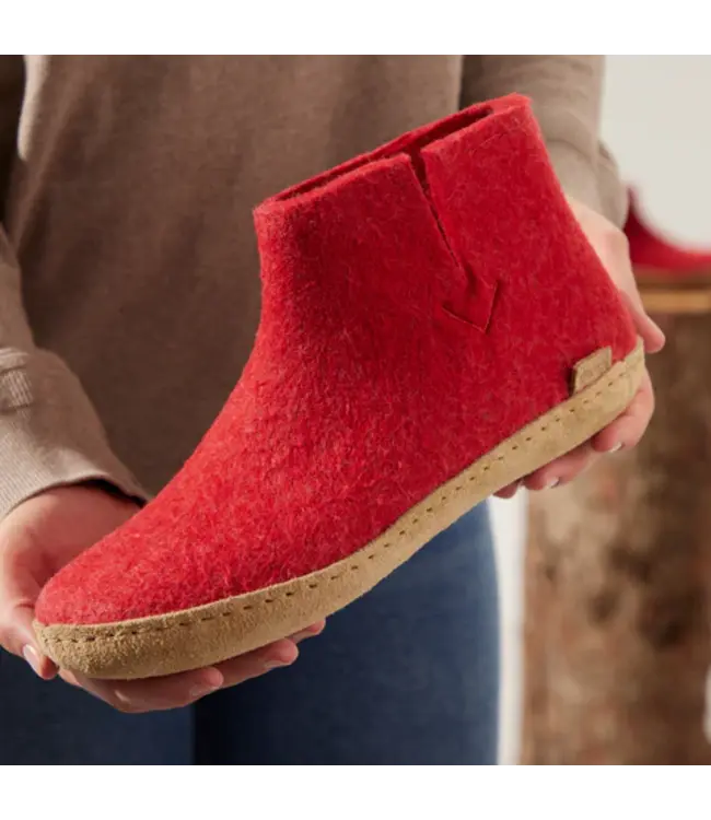 Glerups Boots Leather Sole Red