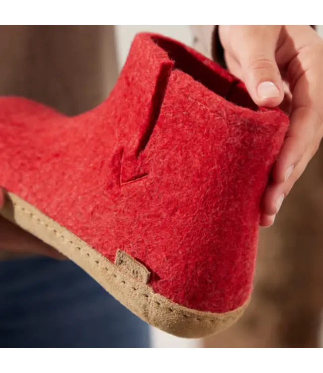 Glerups Boots Leather Sole Red