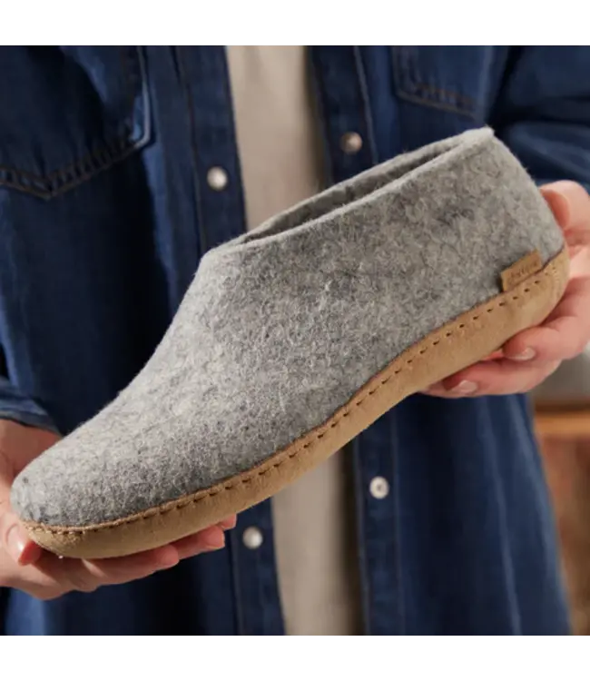 Glerups Chaussure Semelle Cuir Gris