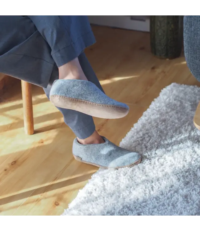 Glerups Chaussure Semelle Cuir Gris