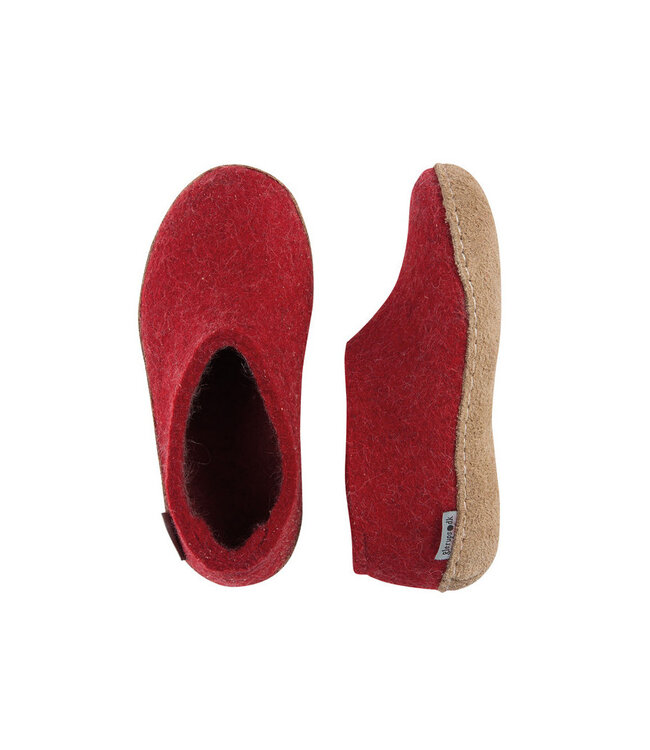 Glerups Kids Shoes Leather Sole Red