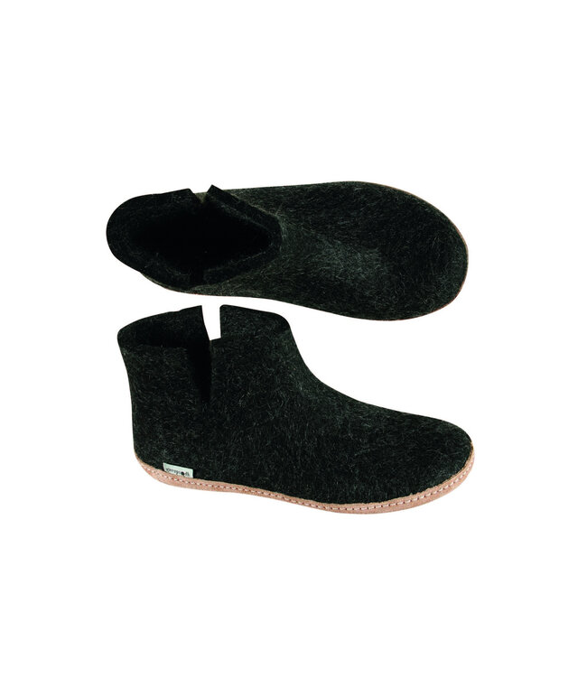 Glerups Bottillon Semelle Cuir Noir