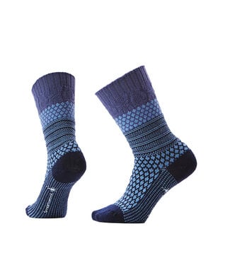 Smartwool Everyday Cozy Popcorn Cable Crew Socks Serene Blue