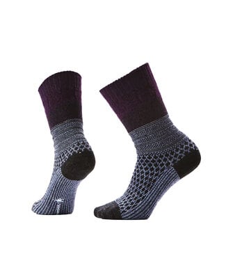 Smartwool Everyday Cozy Popcorn Cable Crew Socks Chalk Violet