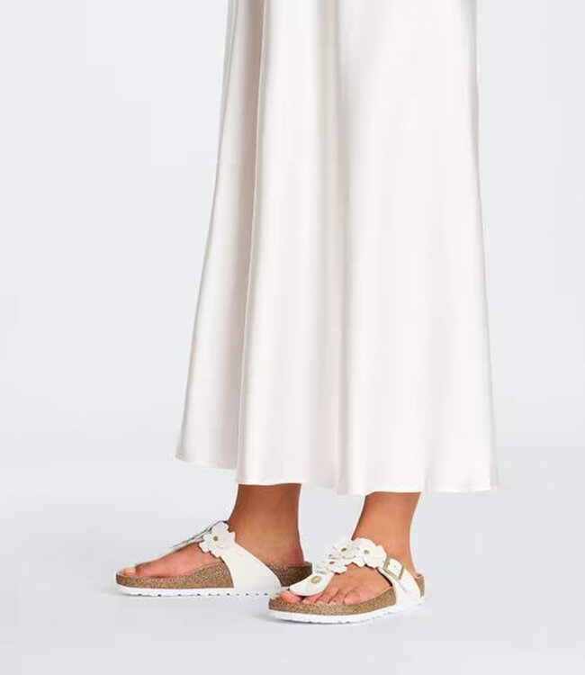 Birkenstock Gizeh Flower Blanc