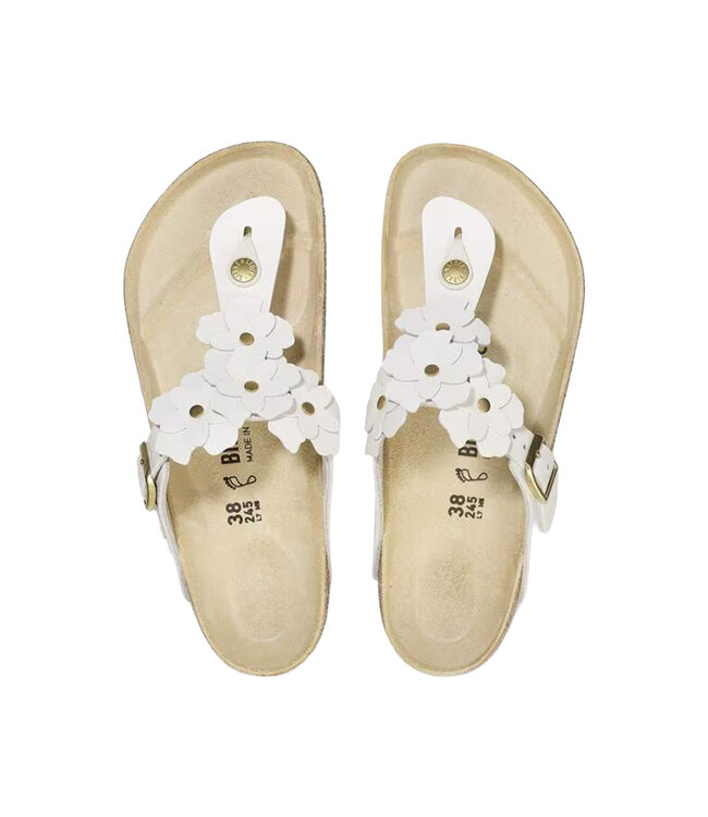 Birkenstock Gizeh Flower Blanc