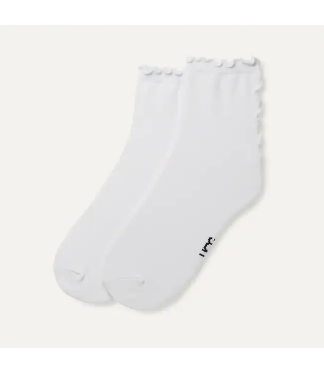 UGG Women's Karsyn Lettuce Edge Quarter II socks White