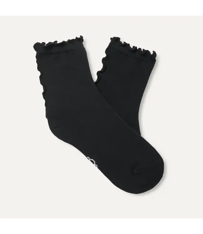 UGG Women's Karsyn Lettuce Edge Quarter II socks Black