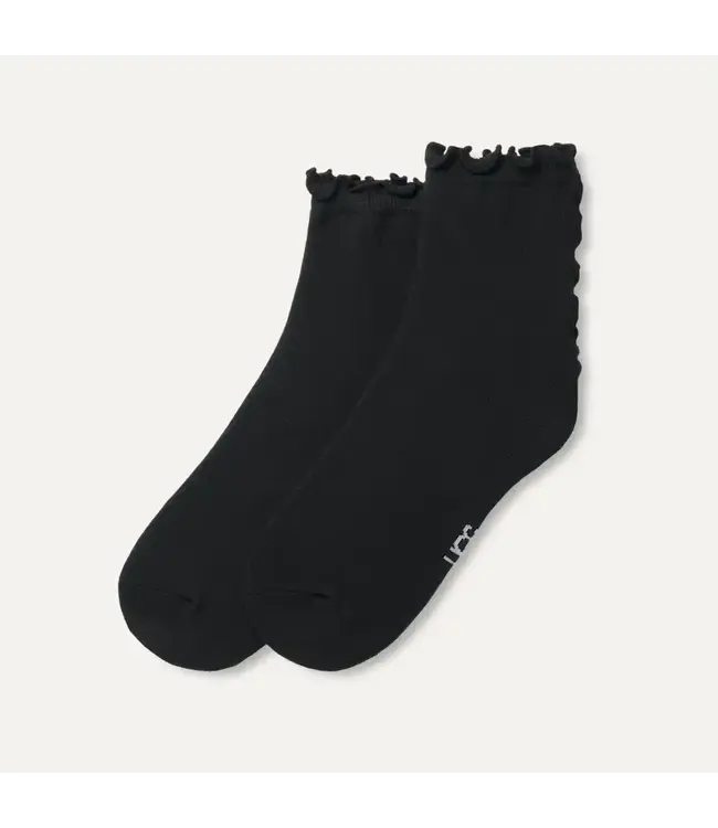 UGG Women's Karsyn Lettuce Edge Quarter II socks Black
