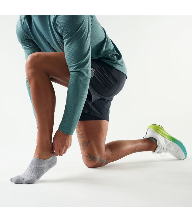 Smartwool Hommes - Chaussette discrète de course  Gris Pâle