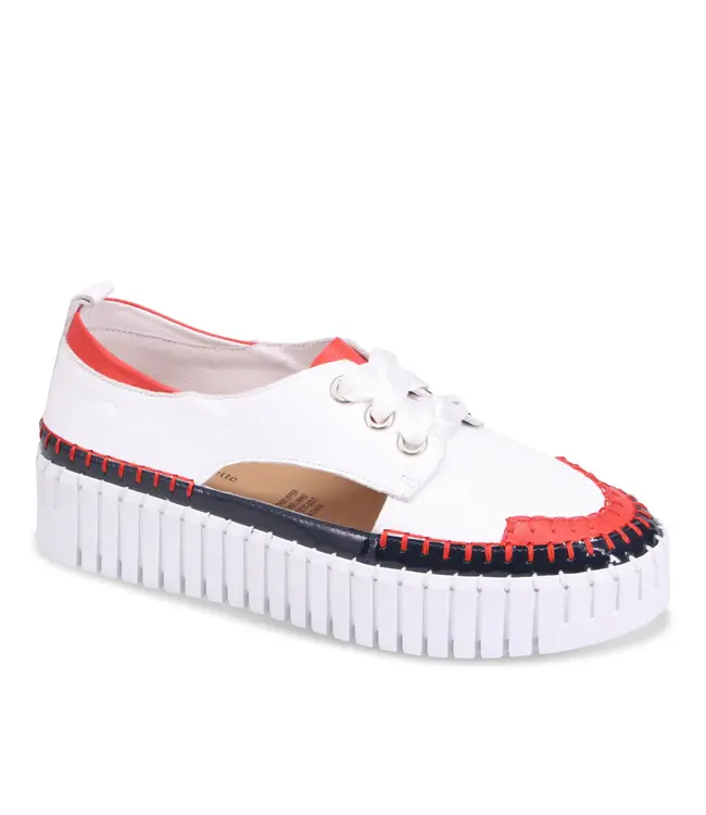 Django & Juliette Femmes - Batista Baskets plate-forme Marine / Rouge